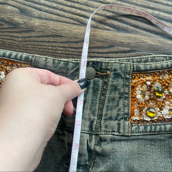 Vintage Y2k sequin denim mini skirt - Picture 6 of 6